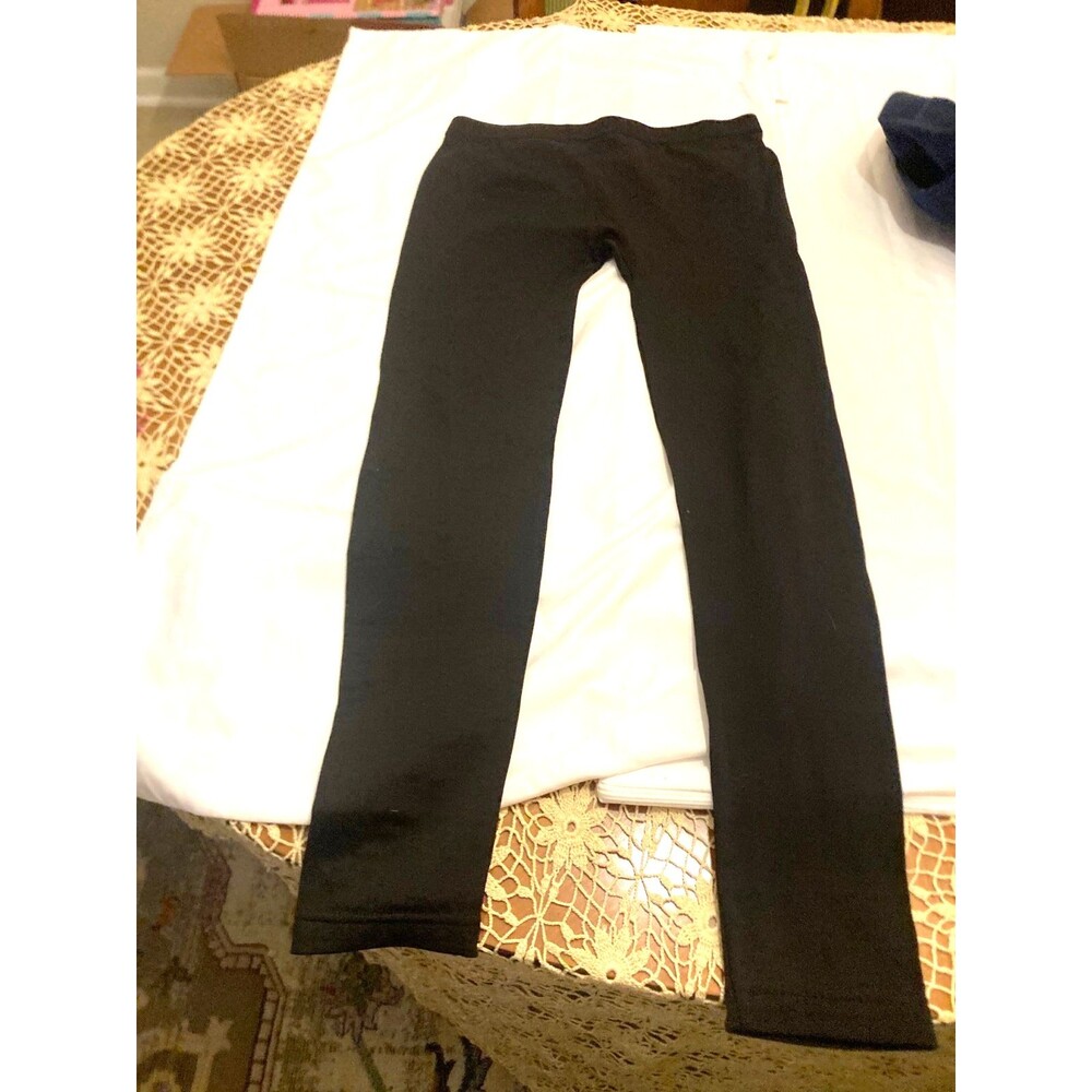 The Children’s Place Girls XXL (16) Black Fleece‑Lined Leggings